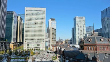 KITTEから見た東京駅の写真